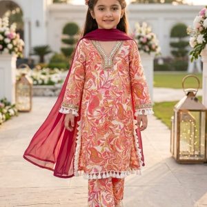 Premium Floral Printed Festive Set